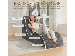 Sofá moderno con un diseño único y ergonómico - 160 x 66 x 90 cm - con cojín de asiento extraíble - terciopelo - gris oscuro