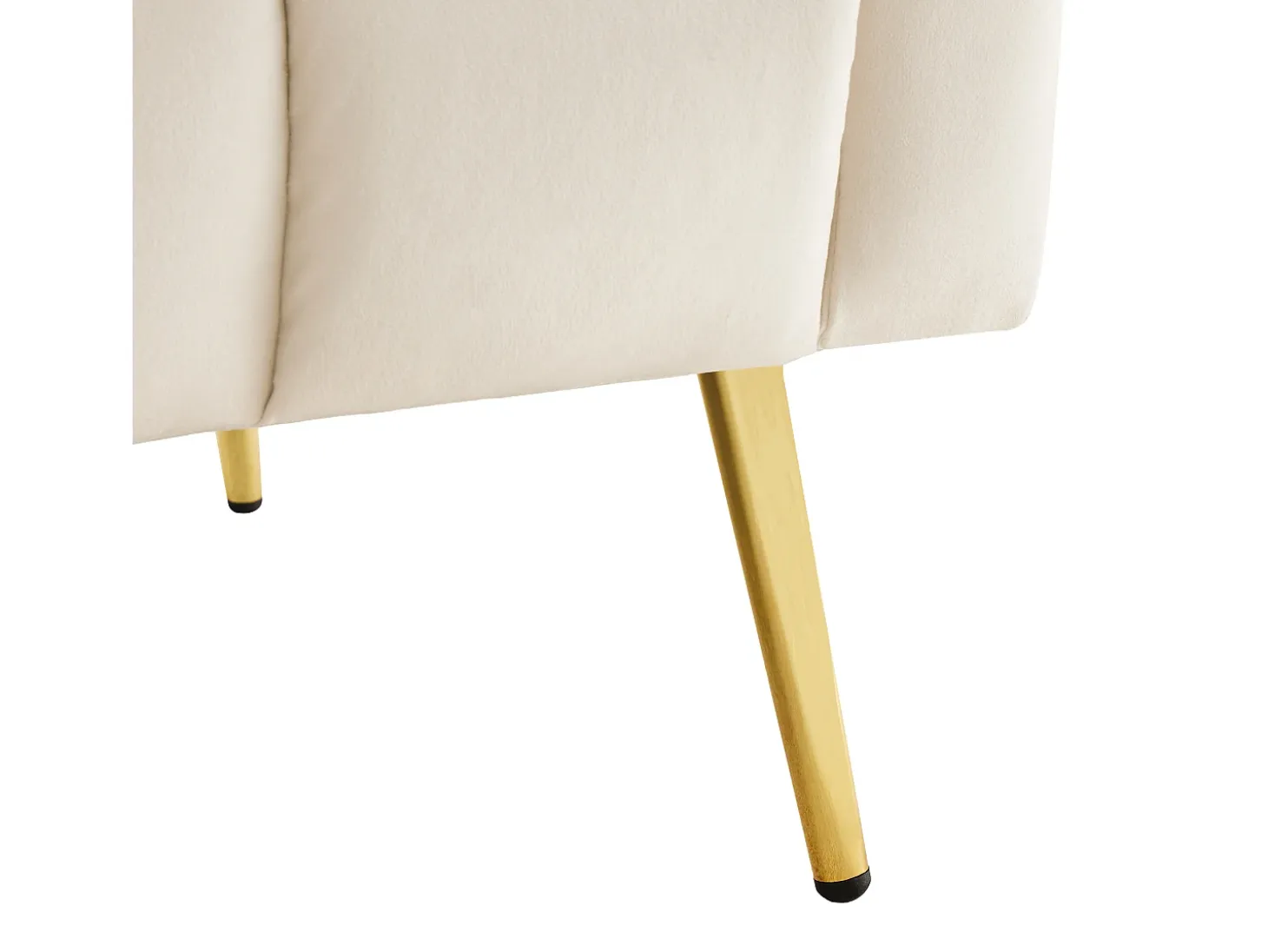 Sofá moderno de terciopelo beige con respaldo y reposabrazos ajustables – para salón, dormitorio o cine en casa