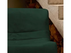 Sofá modular de terciopelo, 2 plazas verde