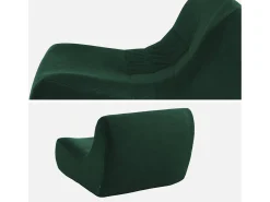 Sofá modular de terciopelo, 2 plazas verde