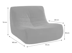Sofá modular de terciopelo, 2 plazas verde