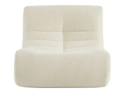 Sofá modular en borreguito texturizado, 2 plazas blanco