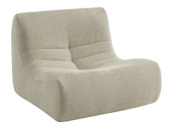 Sofá modular en borreguito texturizado, 2 plazas beige