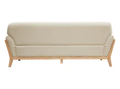 Sofá nórdico 3 plazas beige patas madera YOKO