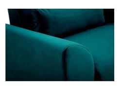 Sofá nórdico 3 plazas terciopelo azul petróleo EKTOR