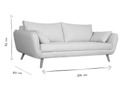 Sofá nórdico 3 plazas beige CREEP