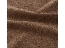 Sofá panorámico 5 plazas modular - de tejido Chenilla marrón - con 6 cojines - 263x171x66cm