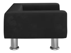Sofá para niños de terciopelo negro 50x40x26,5 cm ES914634