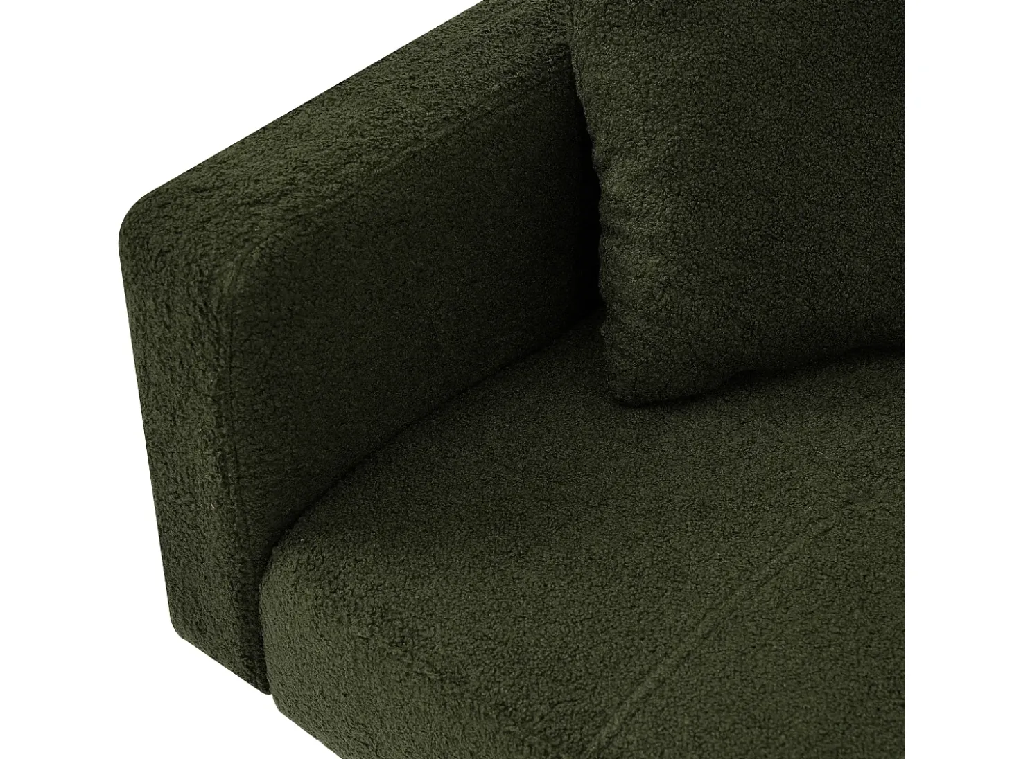 Sofá relax verde - Sofá con cojines y bolsillos de almacenamiento - patas doradas - para sala de estar y dormitorio