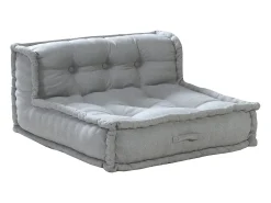 Sofá rinconera abierto modular de tela color gris DIROLA