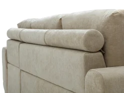 Sofá rinconera derecha de tela color beige MICHELIA