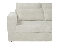 sofá rinconera derecha de pana beige MONDOVI