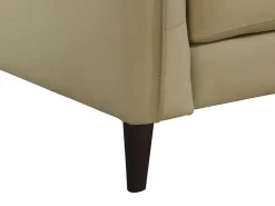 Sofá rinconera derecha de piel de búfalo beige SALVI