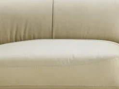 Sofá rinconera derecha de piel de búfalo beige SALVI