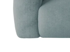 Sofá rinconera derecha de pana azul design POGNI de Maison Céphy