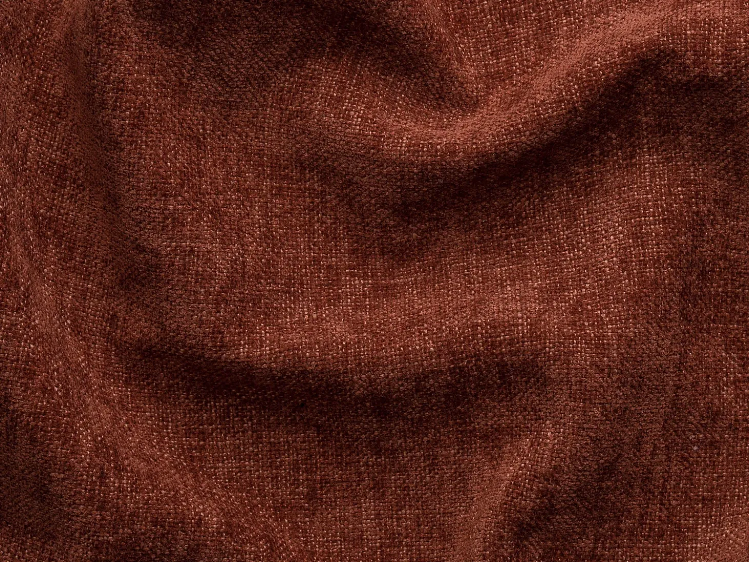 Sofá rinconera derecha en tela texturizada terracota DAVISO