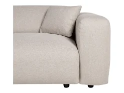 Sofá rinconera izquierda de tela jaspeada beige POGNI de Maison Céphy