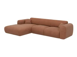 Sofá rinconera izquierda de pana terracota POGNI de Maison Céphy