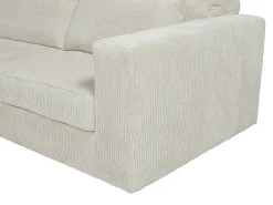 sofá rinconera izquierda de pana beige MONDOVI