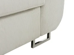 Sofá rinconera izquierda de terciopelo beige NURAZIO