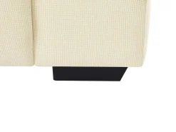 Sofá rinconera izquierda en tela texturizada beige LOPONZA