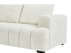Sofá rinconera izquierda en tela texturizada beige BENOLA