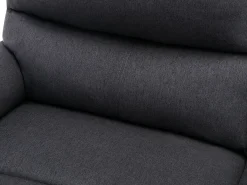 Sofá rinconera izquierda relax eléctrico de tela gris antracita LUNANO