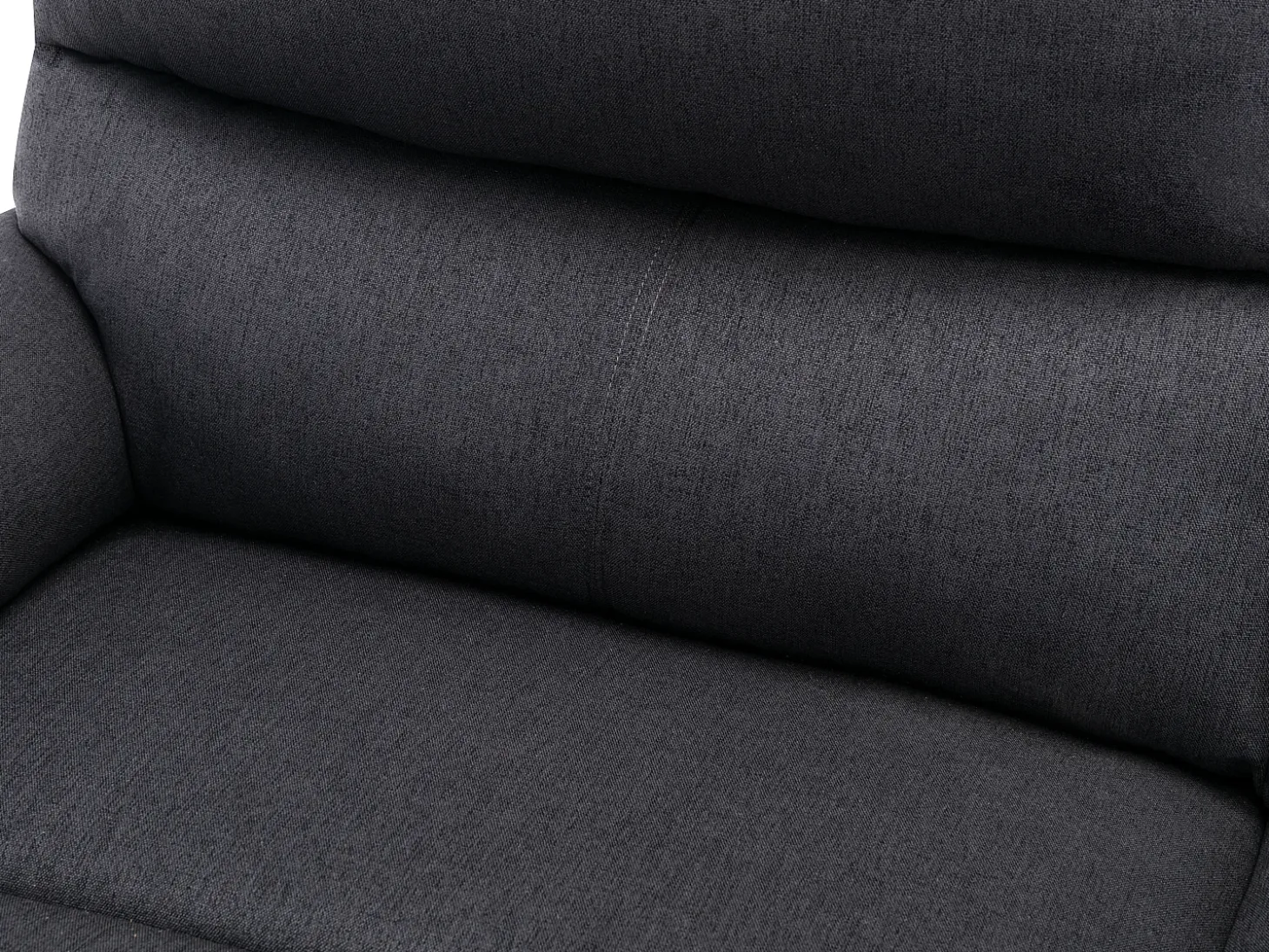 Sofá rinconera izquierda relax eléctrico de tela gris antracita LUNANO