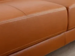 Sofá rinconera piel caramelo ángulo izquierdo EXCELSIOR II