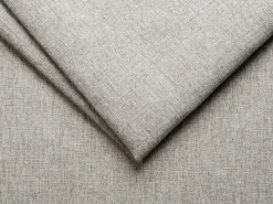 Sofá rinconera reversible de tela gris claro MELTANA