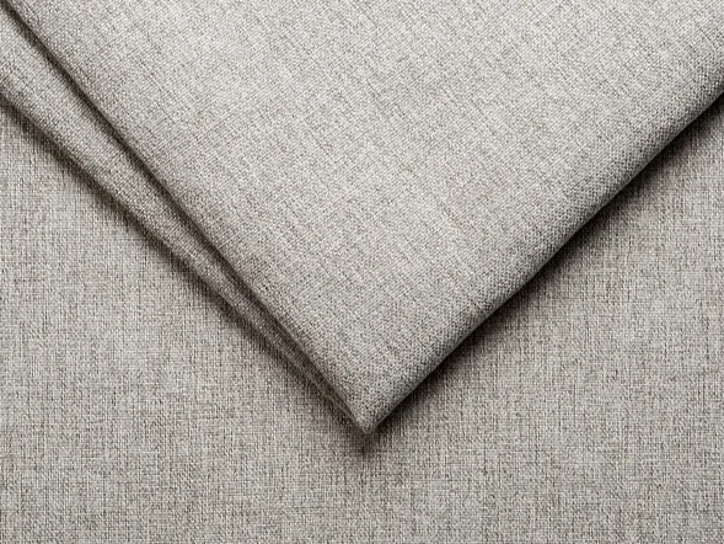 Sofá rinconera reversible de tela gris claro MELTANA