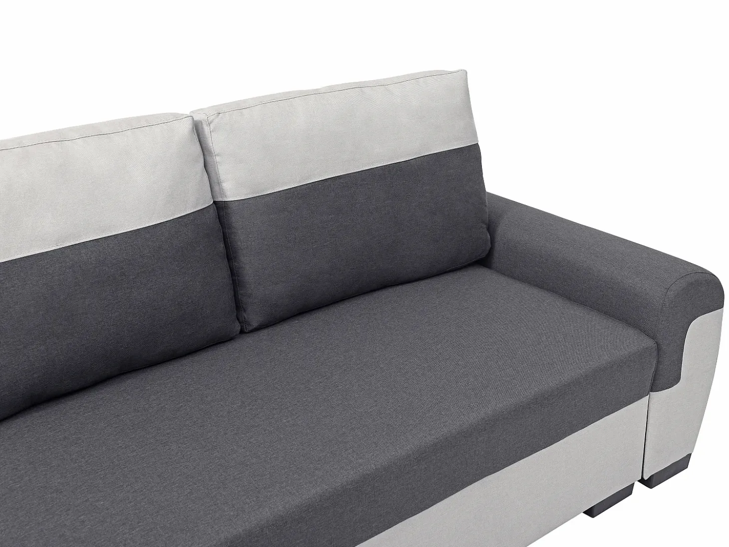 Sofá rinconera reversible de tela antracita y gris claro GABY II