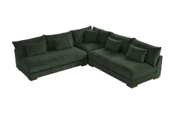 Sofá rinconera reversible de pana verde SPERONE de Pascal Morabito