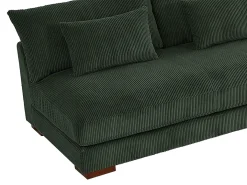 Sofá rinconera reversible de pana verde SPERONE de Pascal Morabito