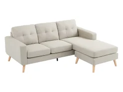 Sofá rinconera reversible de tela: Ancho 1beige BARTOLOME