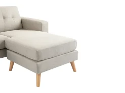 Sofá rinconera reversible de tela: Ancho 1beige BARTOLOME