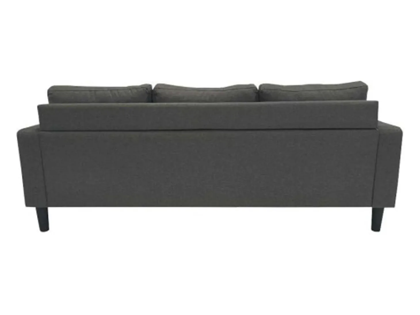Sofá rinconero en tapizado antimancha CLIN II - Ángulo reversible - Gris Oscuro