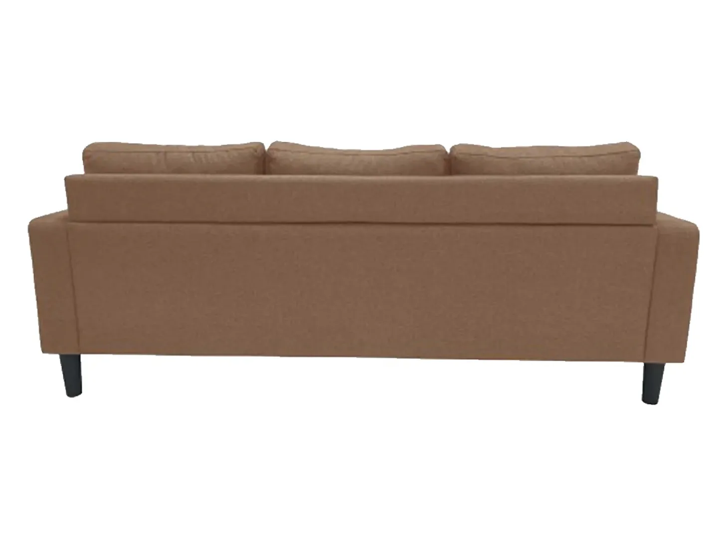 Sofá rinconero en tapizado antimancha CLIN II - Ángulo reversible - Marron