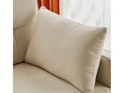 Sofá 142x79x85 cm - Respaldo ajustable - Chenille - Incluye 2 cojines - Beige