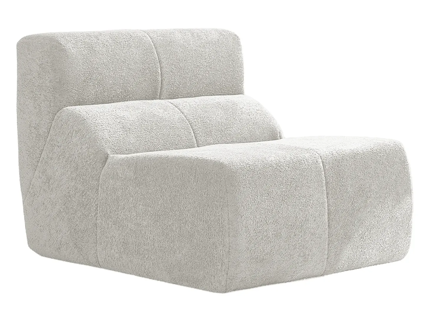 Sofá 94x110x79cm compacto envío comprimido asiento cómodo relleno espuma terciopelo blanco