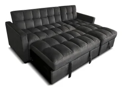 Sofa Cama Chaise Longue Kris 210cm Negro