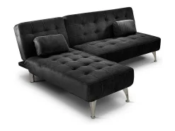 Sofa Cama Chaise Longue XS 198cm Negro