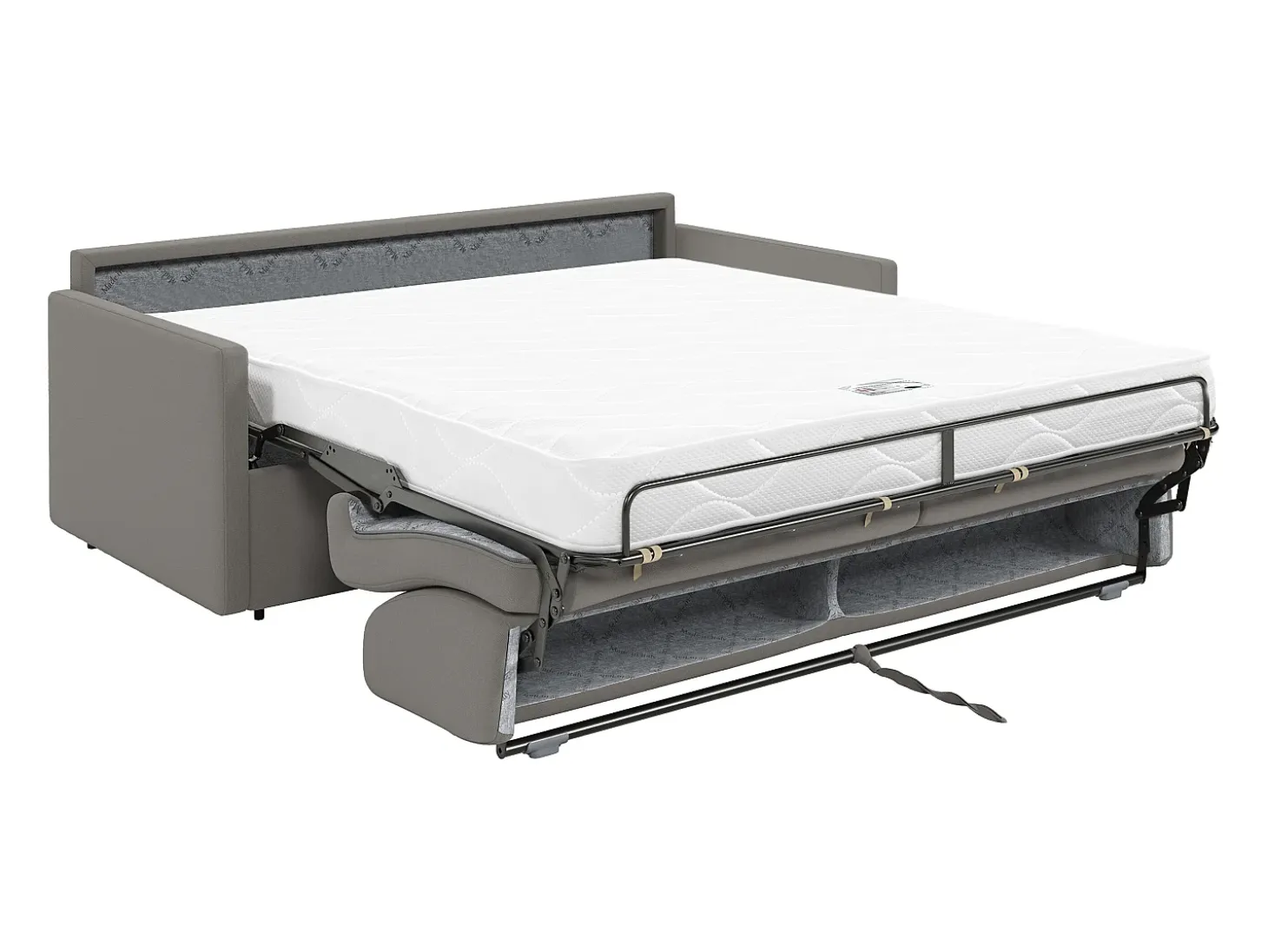 Sofa cama italiano 3 plazas de tela color gris CALIFE