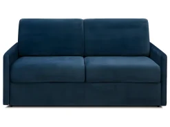 Sofá-cama exprés 3 plazas 18 cm terciopelo Azul CALIFE