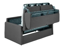 Sofá-cama exprés 4 plazas 22cm terciopelo verde pino CALIFE