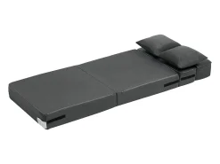 Sofá-Cama Plegable SucceBuy, 3 en 1 Plegable con 2 Almohadas, Gris Oscuro, Individual