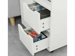 Soporte para Impresora de archivador de Oficina en casa, Armario de Almacenamiento sobre Ruedas, Color Blanco FBT105-W SoBuy ES