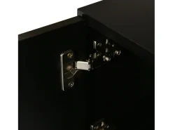 Soporte para TV 200 x 39 x 42 cm, soporte para TV con iluminación LED de 7 colores, soporte para TV con tablero, negro
