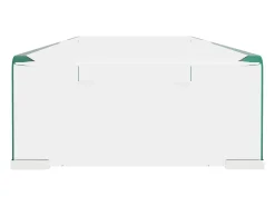 Soporte para TV/Elevador monitor cristal claro 80x30x13 cm