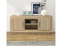 Stephen Mueble de TV madera contrachapada roble Sonoma 102x35x45 cm
